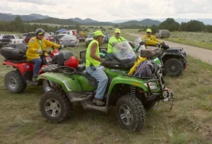 ATV Team prepares to deploy to search area.