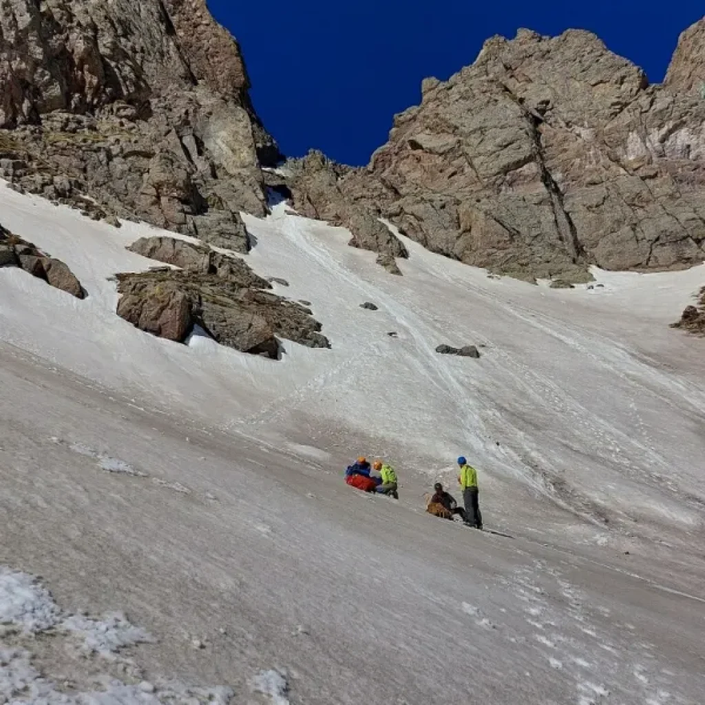 Saguache County Search & Rescue activated a request for mutual aid for Custer County SAR to respond to a party of 4 who having trouble on the descent from Crestone Needle.